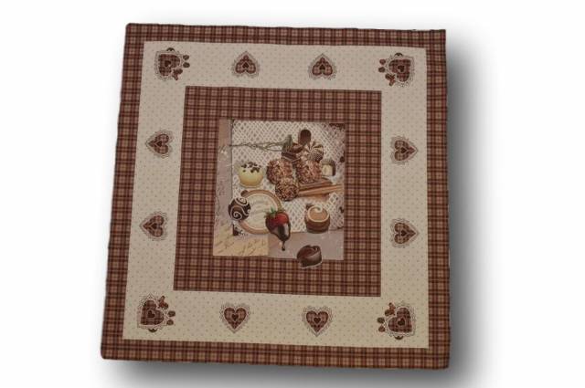Vendita on line gobelin chocolate fantasia 12 copritavolo cm 100x100 - tessuti arredo casa gobelin runner e copritavoli