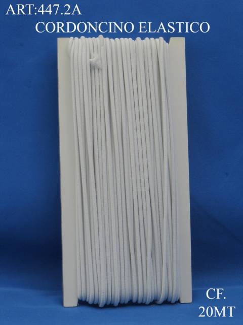 Vendita on line elastico cordoncino bianco mt 20 - mm 3 - mercerie e accessori cucito elastico