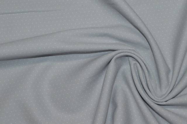 Vendita on line cotone piquet millerighe micro pois grigio perla - cotoni fantasie pois