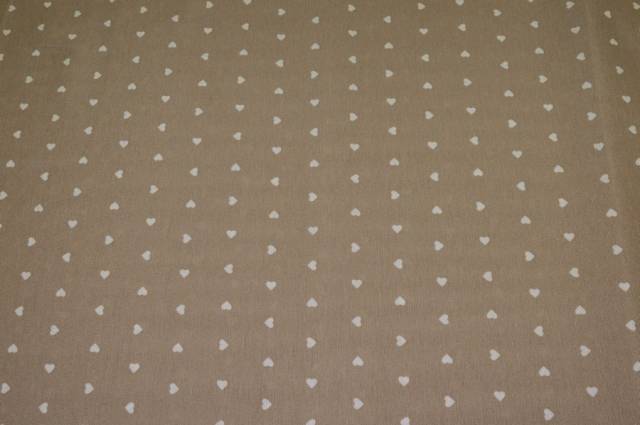 Vendita on line tessuto arredo fantasia cuoricino beige - tessuti arredo casa camerette