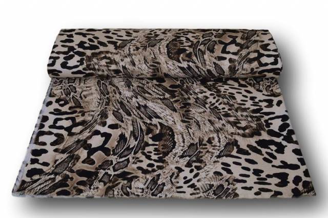 Vendita on line cotone scamosciato streatch animalier - cotoni fustagni