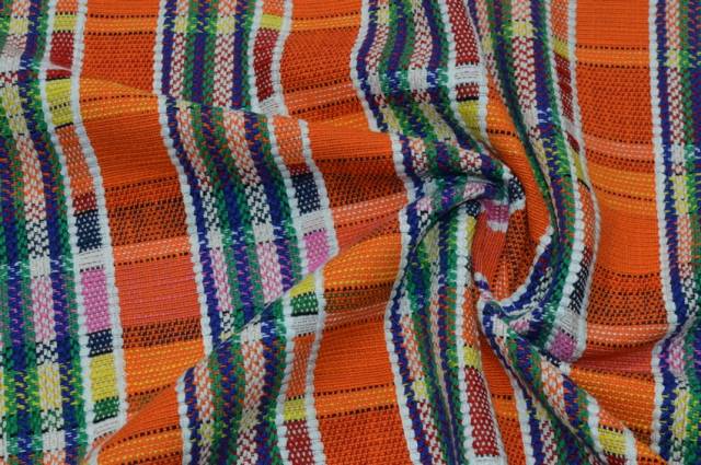 Vendita on line tessuto scacco trama chanel arancio - tessuti abbigliamento