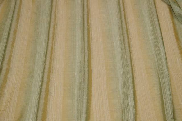 Vendita on line tessuto tenda stropicciato sfumato verde/beige - tessuti per a metraggio classiche