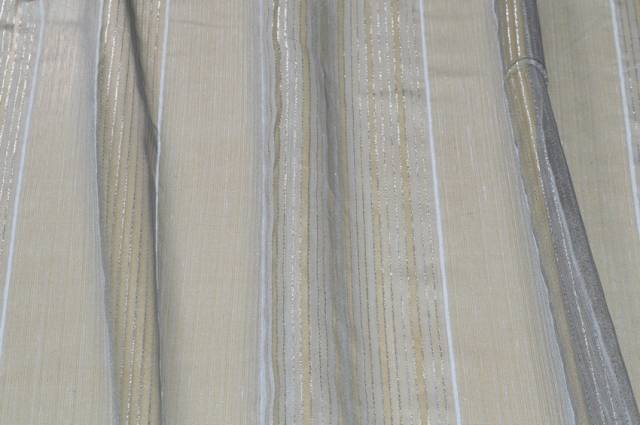 Vendita on line scampolo tenda organza grigia lurex argento - tessuti per scampoli