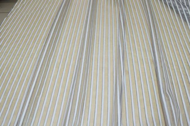 Vendita on line tessuto tenda organza fondo grigio rigato - tessuti per a metraggio moderne