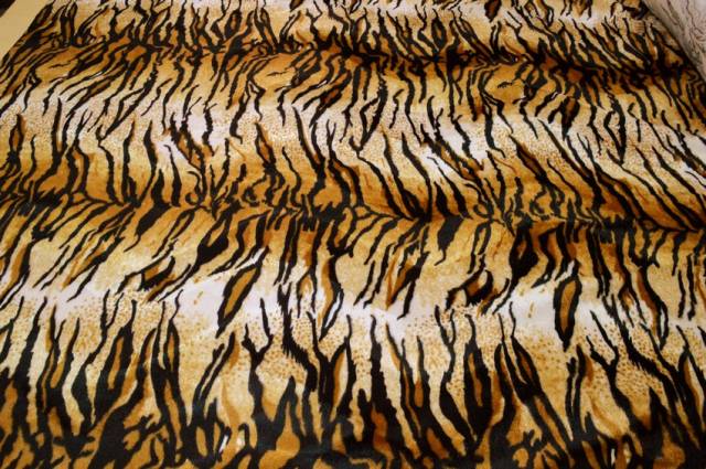 Vendita on line tessuto pelliccetta cavallino fantasia tigre - tessuti abbigliamento