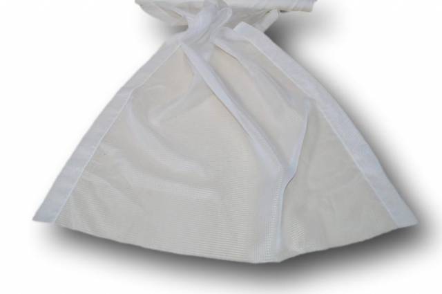 Vendita on line tendino organza quadretto panna - tessuti per tendine metraggio a vetro larghezza cm 70