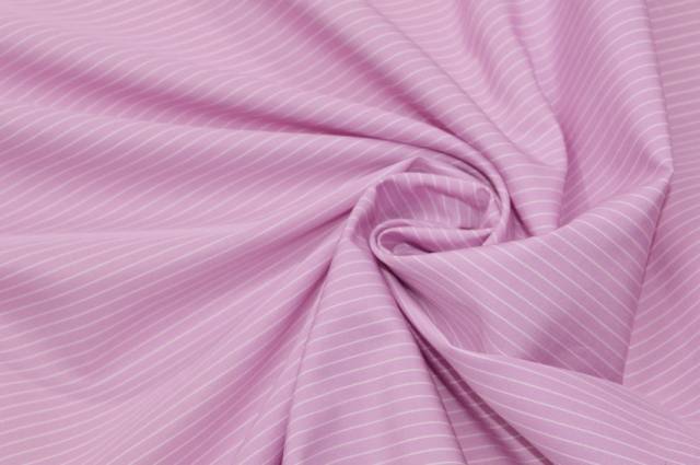 Vendita on line tessuto cotone camicia riga rosa - cotoni