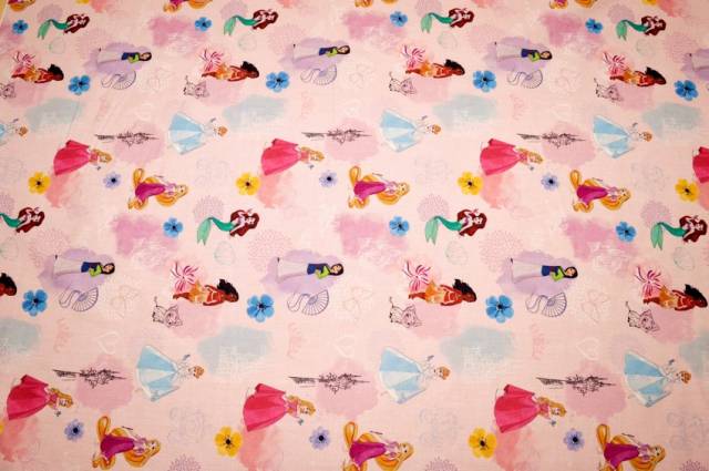Vendita on line tessuto cotone disney principesse - tessuti arredo casa camerette