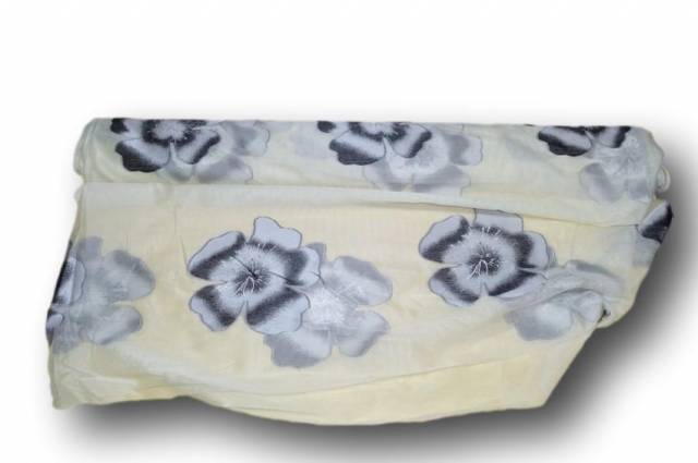 Vendita on line tessuto tenda organza fiore grigio kioto - tessuti per a metraggio moderne