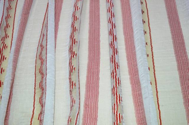 Vendita on line tessuto tenda rigato bianco/rosso - tessuti per a metraggio moderne