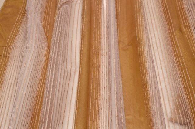 Vendita on line tessuto tenda organza fasce oro scuro - tessuti per