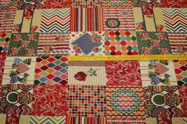 Vendita on line scampolo arredo gobelin fantasia patchwork - occasioni e scampoli tessuti arredo casa