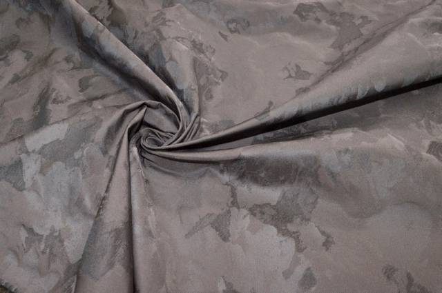 Vendita on line tessuto taffetas fiore stilizzato grigio - tessuti abbigliamento