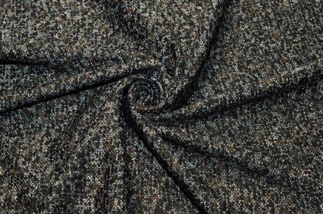 Vendita on line tessuto jersey punto roma effetto tweed grigio - tessuti abbigliamento