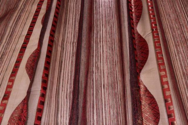 Vendita on line tessuto tenda organza cangiante rosso/nero - tessuti per a metraggio moderne