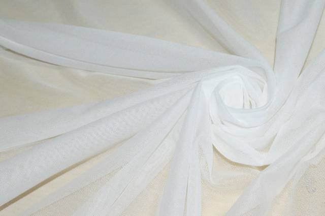 Vendita on line tessuto termoadesivo leggero elasticizzato bianco - tessuti abbigliamento