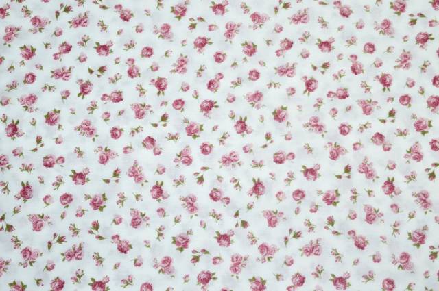 Vendita on line tessuto cotone fantasia fiorellino rosa - cotoni