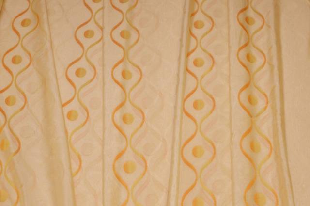 Vendita on line tessuto tenda crepe fantasia arancio - tessuti per in offerta