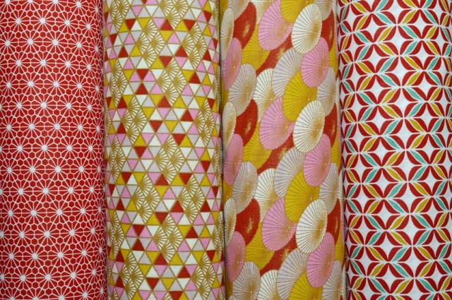 Vendita on line fantasie cotoni coordinati rosso - cotoni fantasie cucito creativo