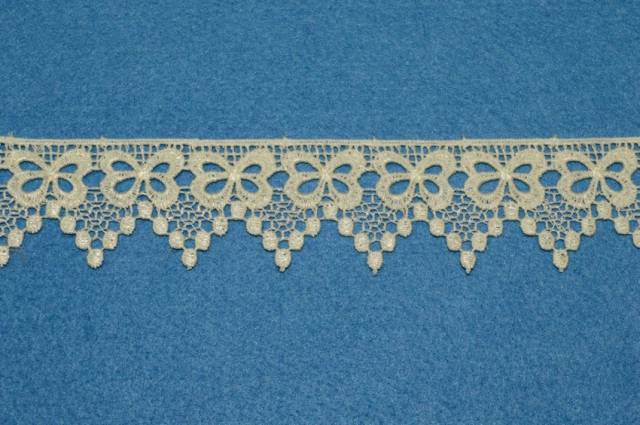 Vendita on line pizzo macarme fiocco panna altezza 3.5 cm - mercerie e accessori cucito pizzi vari macrame