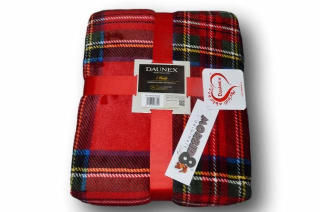 Vendita on line plaid daunex morbidotto tartan rosso - biancheria per la casa