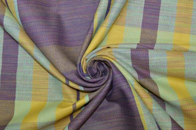 Vendita on line tessuto tovaglia puro cotone scacco viola - prodotti