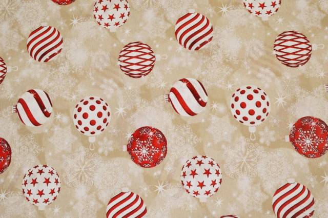 Vendita on line tessuto arredo fantasia palle di natale - ispirazioni tessuti natalizi