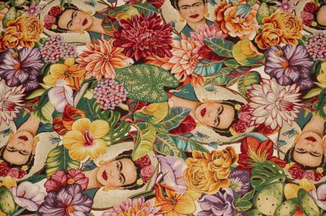 Vendita on line tessuto arredo gobelin fantasia frida - tessuti arredo casa gobelin a metraggio