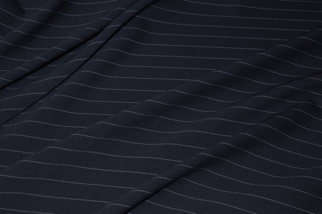Vendita on line tessuto pura lana pettinata gessato classico blu - tessuti abbigliamento lana gessati