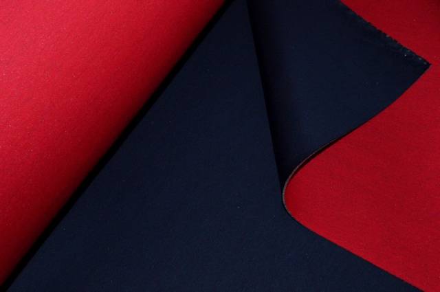 Vendita on line tessuto neoprene doppio rosso/blu - tessuti abbigliamento tecnici e neoprene