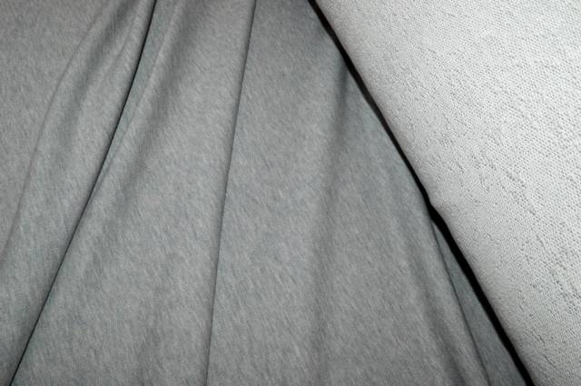 Vendita on line tessuto felpa puro cotone grigio chiaro - tessuti abbigliamento