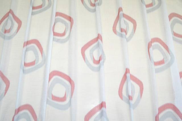 Vendita on line tessuto tenda fantasia moderna rossa grigia - tessuti per in offerta