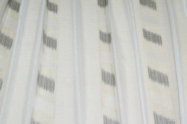 Vendita on line tessuto tenda bianca fantasia geometrica grigio nero - tessuti per a metraggio moderne