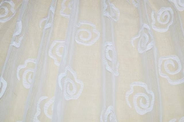 Vendita on line tessuto tenda organza fantasia nuvola stilizzata - tessuti per in offerta
