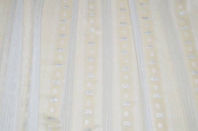 Vendita on line tessuto tenda fondo organza con dettaglio lurex argento - tessuti per in offerta