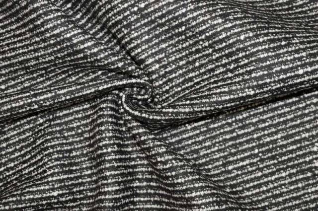 Vendita on line tessuto cappotto double effetto tweed bianco nero - prodotti