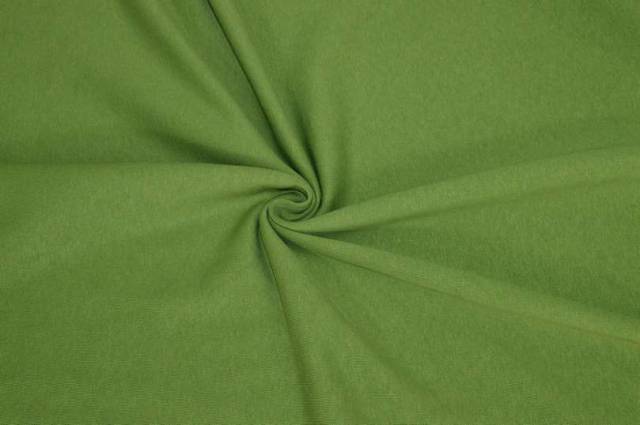 Vendita on line tessuto felpa puro cotone verde - tessuti abbigliamento
