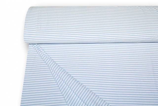 Vendita on line tessuto maglina cotone righino bianco celeste - tessuti abbigliamento magline / jersey/tessuto in