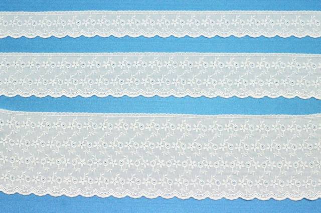 Vendita on line pizzo san gallo bianco roselline f37 - mercerie e accessori cucito