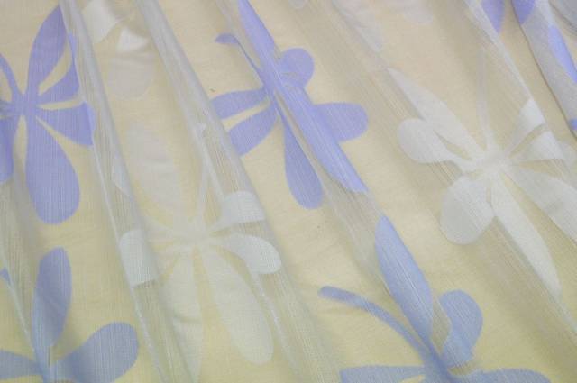 Vendita on line tessuto tenda organza fiore lilla - tessuti per