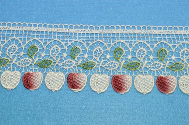 Vendita on line pizzo macrame ciliegie altezza cm 9 - occasioni e scampoli articoli vari