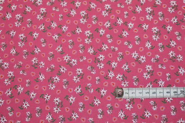 Vendita on line cotone fantasia stella alpina rosa - cotoni fantasie e frutti