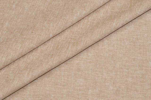 Vendita on line tessuto misto lino beige melange - tessuti abbigliamento lino