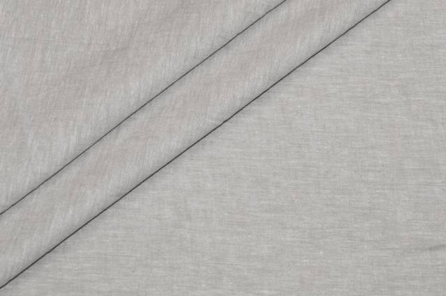 Vendita on line tessuto misto lino grigio melange - tessuti abbigliamento camiceria