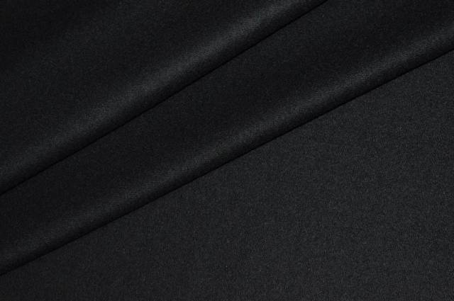 Vendita on line tessuto cappotto doppio crepe pura lana nero - occasioni e scampoli tessuti 
