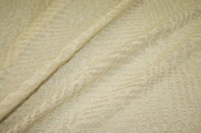 Vendita on line tessuto cotone effetto devoreh beige - occasioni e scampoli