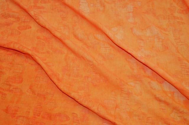 Vendita on line tessuto cotone effetto devoreh arancio - cotoni fantasie varie
