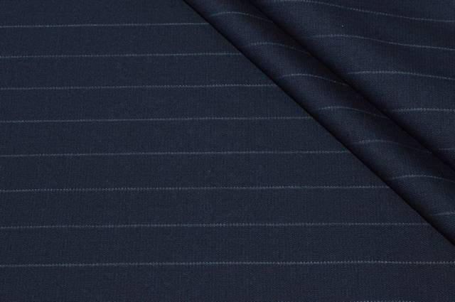 Vendita on line tessuto pura lana gessato blu - tessuti abbigliamento lana uomo/tailleur