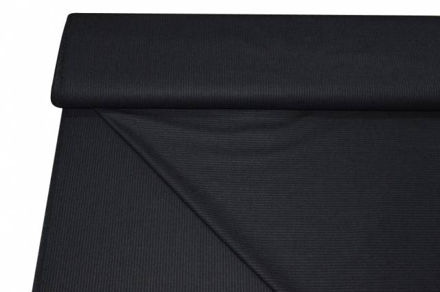Vendita on line tessuto flanella pettinata rigatino grigio antracite - tessuti abbigliamento lana uomo/tailleur
